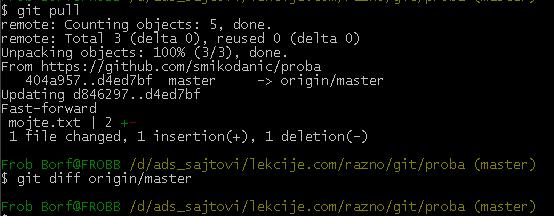 git diff origin/master after pull