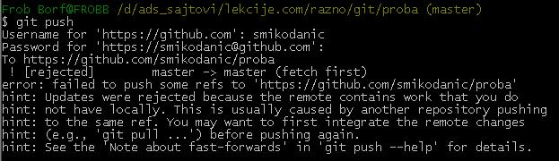 Git push conflict